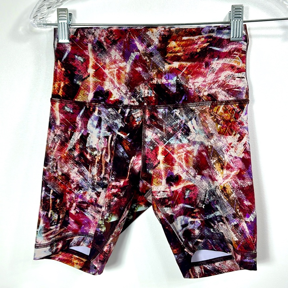 lululemon athletica Multicolor Abstract Print Bike Shorts